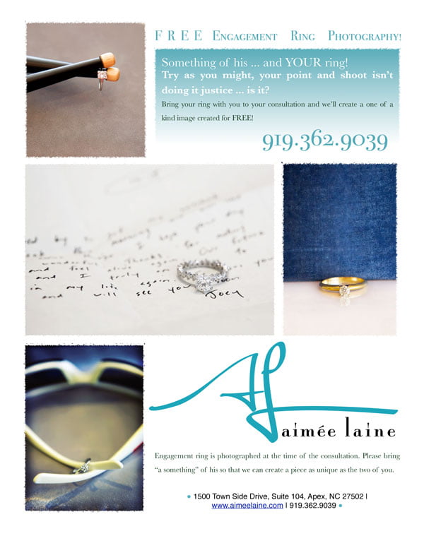 Free Engagement Ring Photography by Aimee